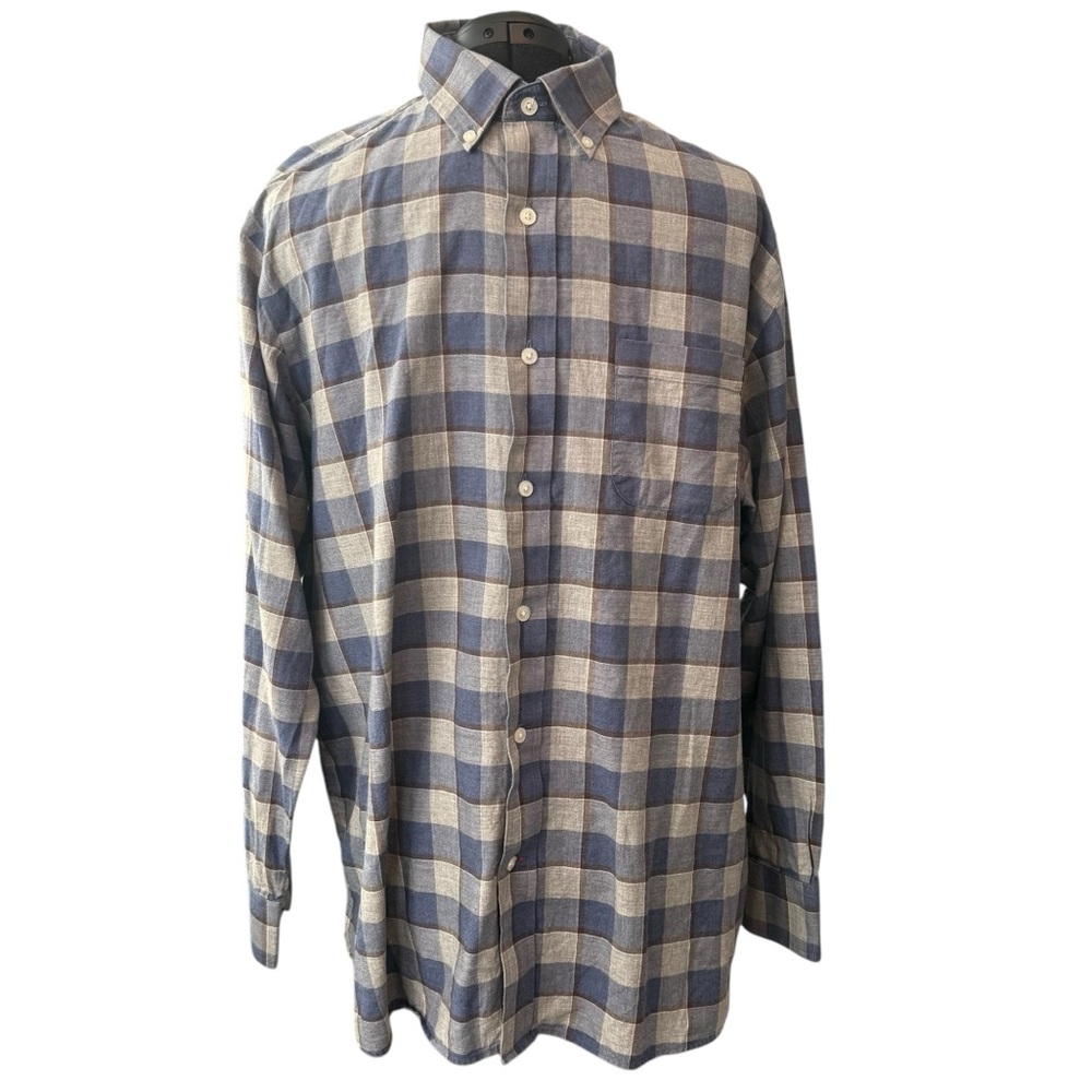 DANIEL CREMIEUX SIGNATURE COLLECTION MULTI-COLOR PLAID LS BUTTON DOWN SHIRT.